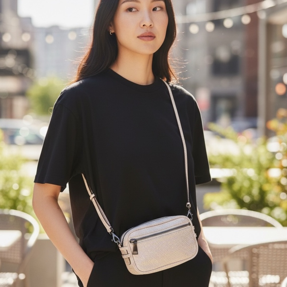 Aimee Kestenberg Metallic Mini Leather Crossbody